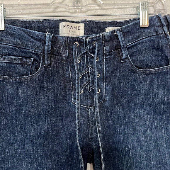 Frame Le Crop Mini Boot Lace Up Jean - Picture 5 of 15